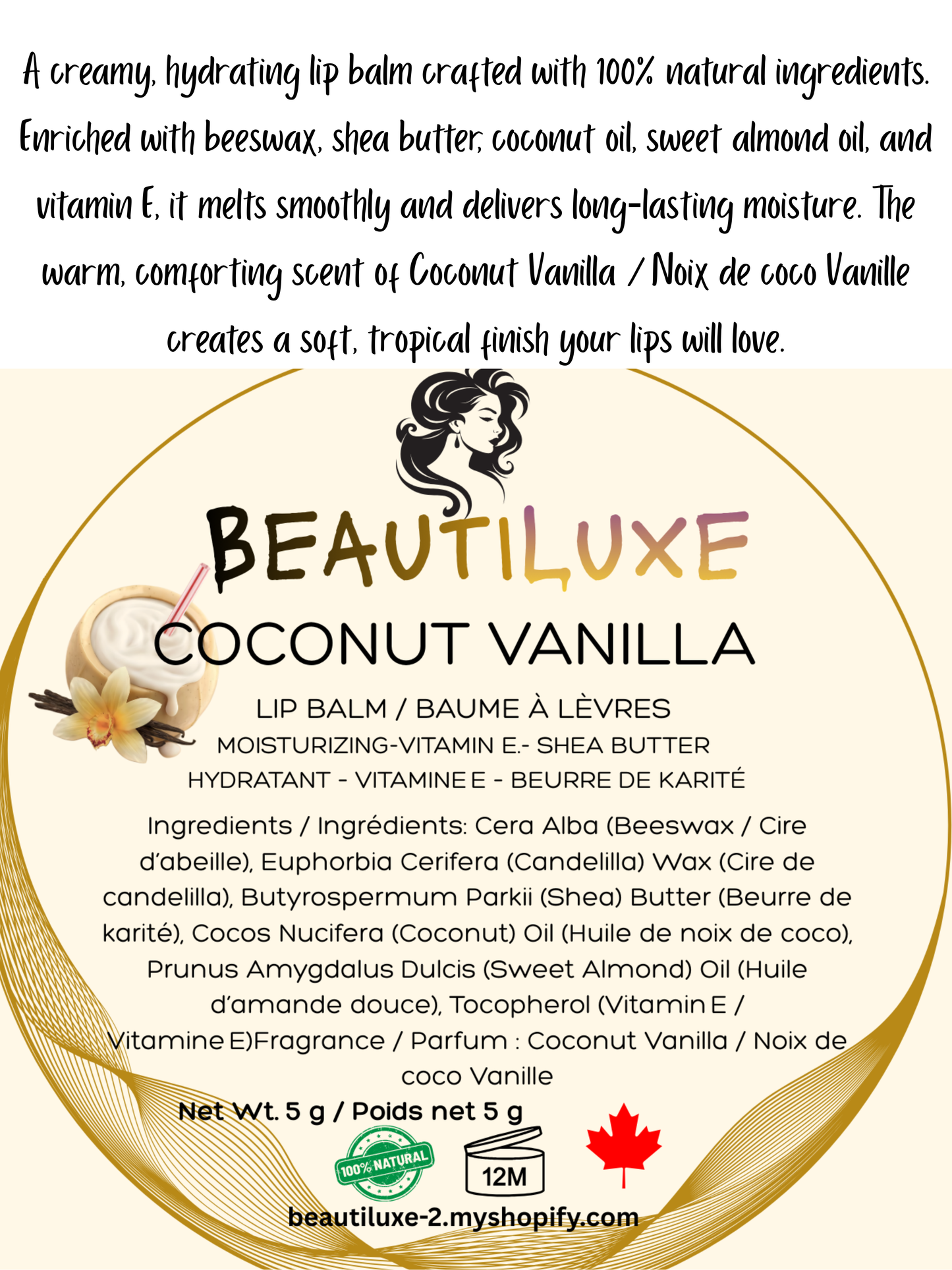 Coconut Vanilla Lip Balm