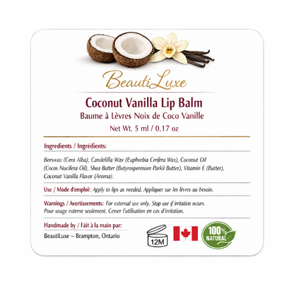Coconut Vanilla Lip Balm