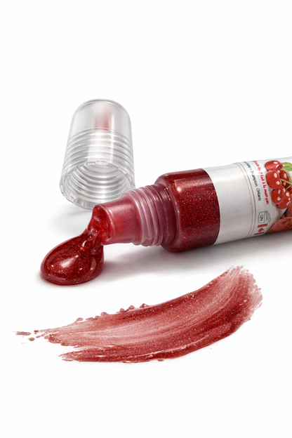 Cherry Beet Tint Lip Gloss with Keychain (Gold )