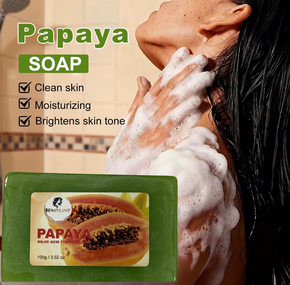 Papaya Kojic Acid Turmeric Soap