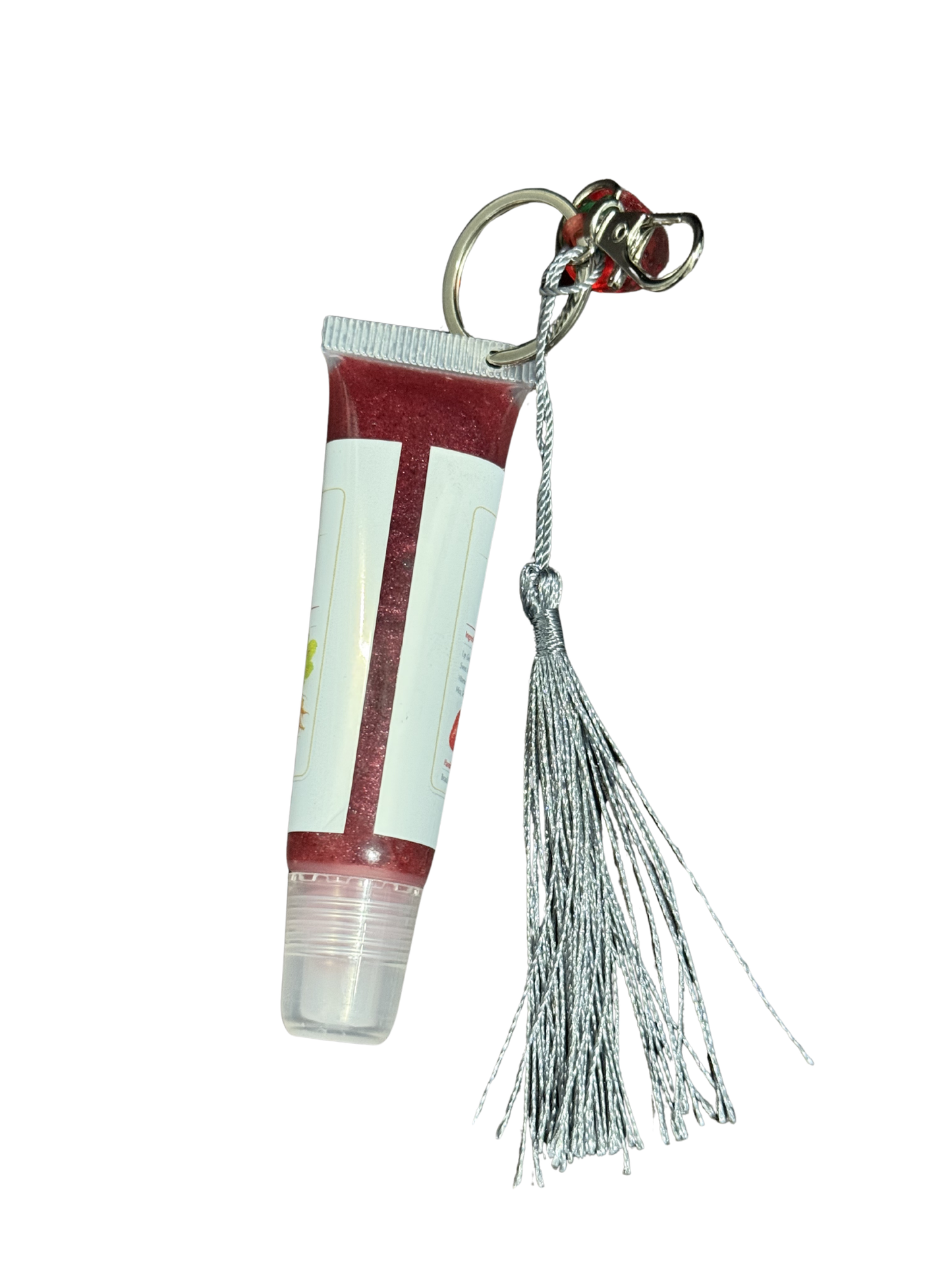Rosy Beet Tint Lip Gloss with Keychain (Silver)