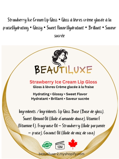 Ice Cream- Strawberry Lip Gloss